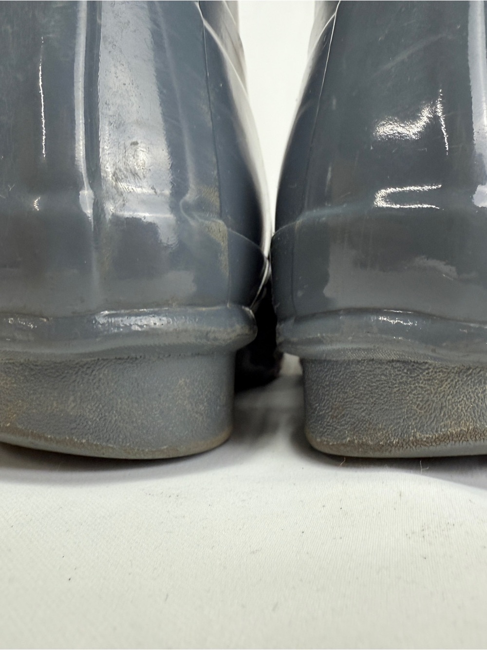 Hunter Original Short Gloss Gull Grey Slate Rain Boots Women’s US 6 UK 4 EU 37 - Picture 10 of 12